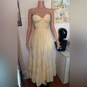 Pastel yellow  Maxi Dress